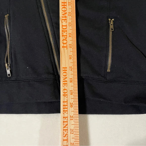 OLD NAVY Girls Black Moto Jacket Zip Up Cotton Polyester Size XXL (16) - Picture 8 of 8